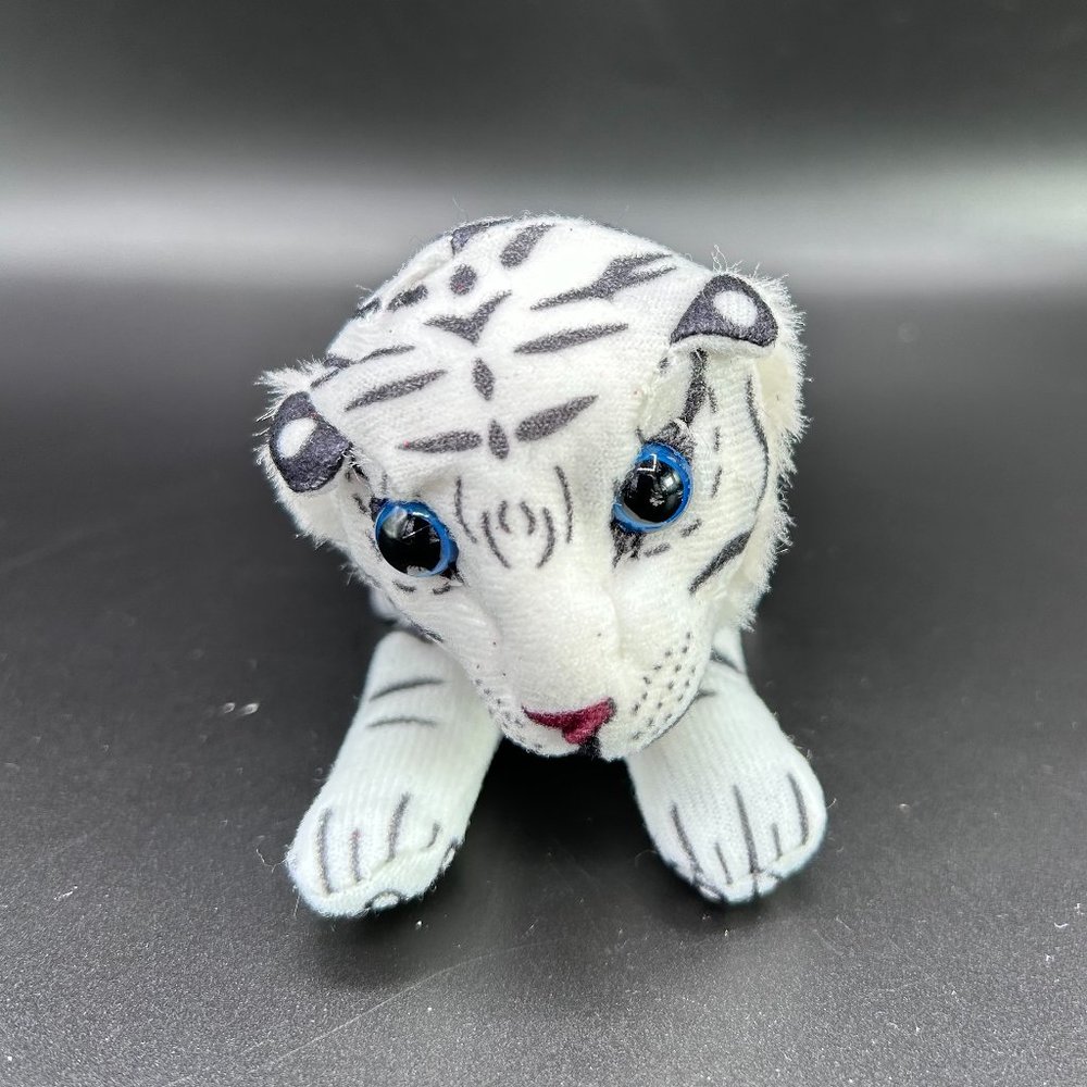 Rinco White Bengal Tiger Plush Blue Eyes Stuffed Animal Toy 2009